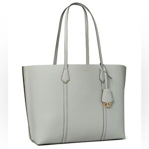 Tory Burch Perry Triple Compartment Leather Tote - Bay Gray